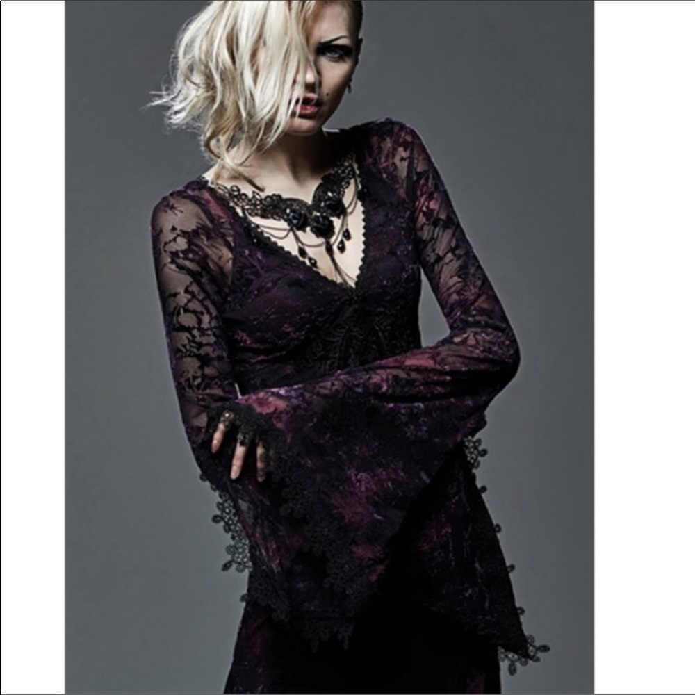 Punk Rave mesh velvet dress - Picture 4 of 8